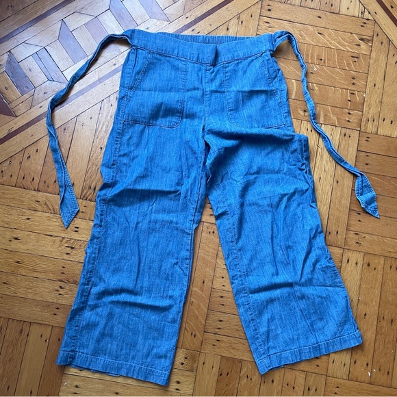 J. Crew Cotton/Linen Blend Cropped Culottes - Picture 3 of 10